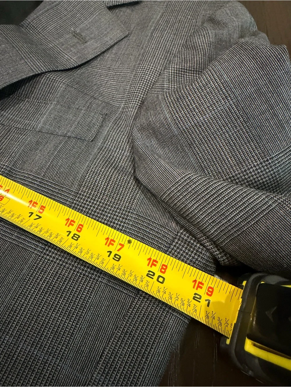Vintage Corbin Ltd Glen Plaid Suit Mens [46?] Grey 100% Wool